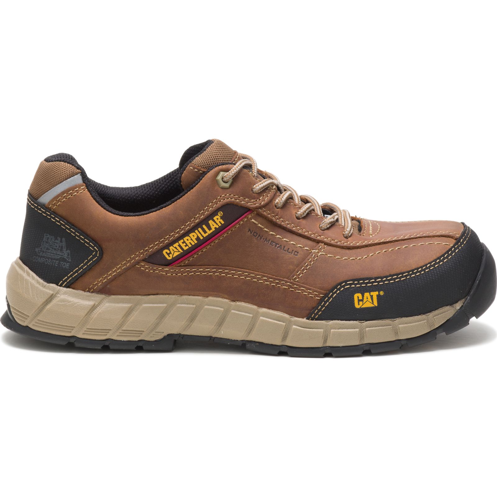 Caterpillar Sneakers UAE Online - Caterpillar Streamline Leather Composite Toe Mens - Brown GRBCAI740